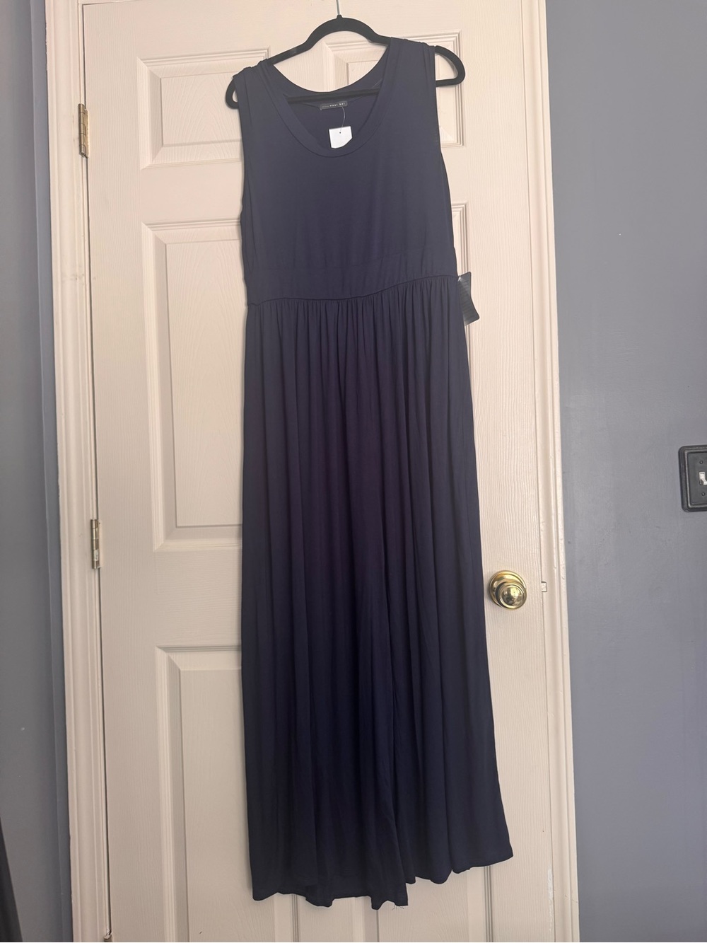 Girls' Navy Sleeveless Maxi Pantsuit
